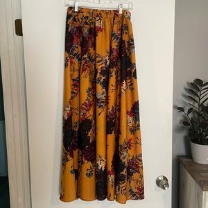 Womens floral maxi skirt